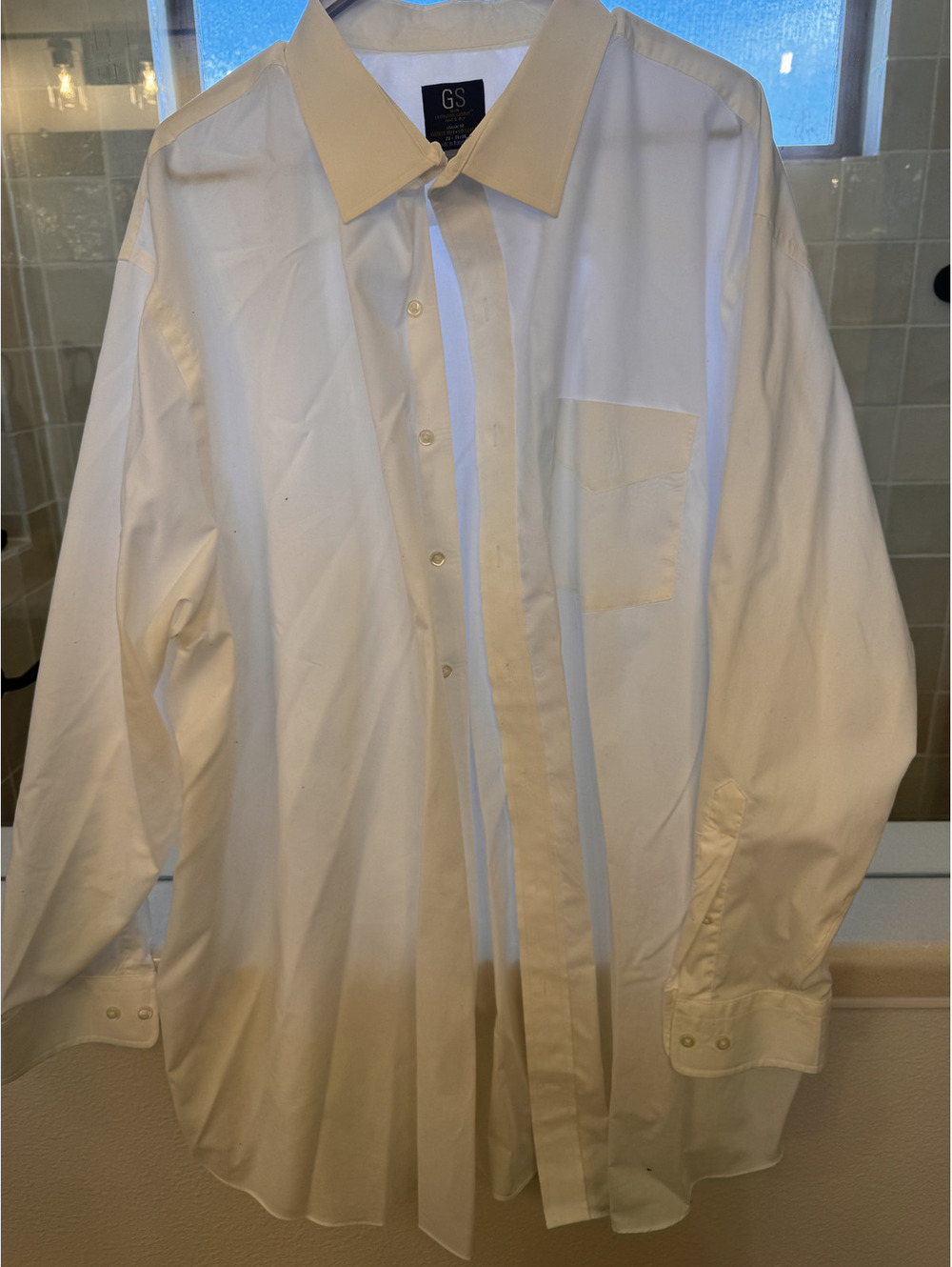 GS white dress shirt big and tall